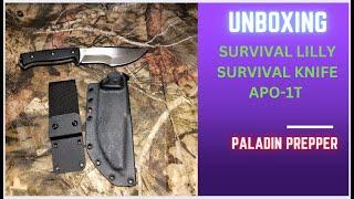 Gear Unboxing- @SurvivalLilly  survival knife APO-1T Purchased from @CanadianPrepper