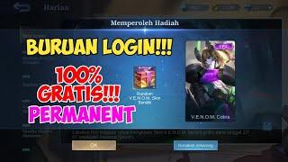 BURUAN LOGIN! CLAIM SKIN V.E.N.O.M DYRROTH GRATIS TANPA DIAMOND - CARA DAPAT SKIN ML GRATIS 2022