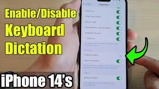 iPhone 14's/14 Pro Max: How to Enable/Disable Keyboard Dictation