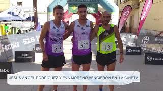 Jesús Ángel Rodríguez y Eva Moreno vencieron en la Carrera Popular de La Gineta.