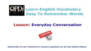 8. Everyday Conversation | Oxford picture dictionary 2nd edition | Learn english vocabulary