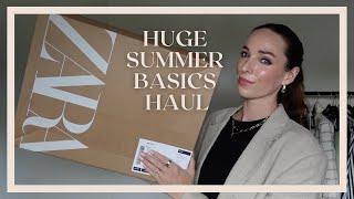 HUGE ZARA SUMMER BASICS HAUL | ARKET RIVER ISLAND, UNIQLO, REVOLVE CAPSULE WARDROBE BASICS HAUL