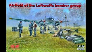 New ICM 1/48 He111 Airfield of the Luftwaffe bomber group (DS4805) kit review