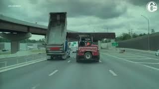 Dump truck slams into overpass on Interstate 66 in Virginia