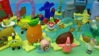 2021 NICKELODEON SPONGEBOB SQUAREPANTS set of 10 McDONALD'S HAPPY MEAL COLLECTIBLES VIDEO REVIEW