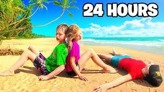 You WON'T Believe What Happened When We Went Swimming At The Beach for 24 HOURS!