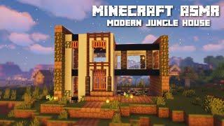 Minecraft ASMR For Sleep ️ Building a Modern Jungle House  Close Ear to Ear Whispers