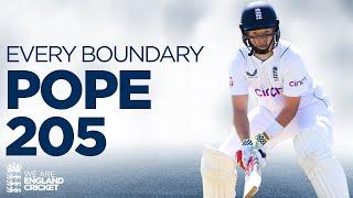  Record-Breaking Innings! |  Ollie Pope Hits 205 at Lord's |  Watch Every Boundary