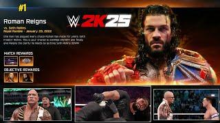 WWE 2K25 Showcase The Bloodline Dynasty - Roman Reigns Vs Seth Rollins #1