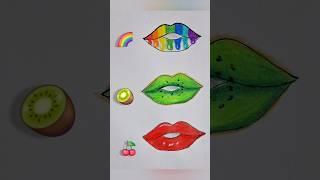 Lips Painting ️ Which one do you like? #satisfying #shorts