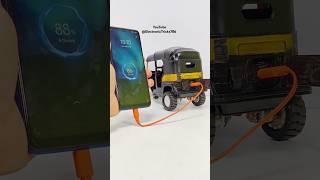 Power bank powered by auto Rickshaw / Remote Control Auto Rickshaw / DC Motor Life Hacks