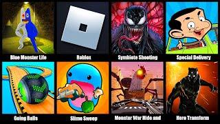 Blue Monster Life Challenge 8,Roblox,Symbiote Shooting Puzzle,Special Delivery,Going Balls