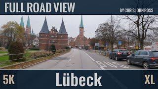 Lübeck, Germany: Stadtfahrt - City Tour - 5K (2880p/60p)