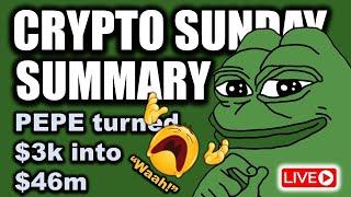 Pepe makes millions - Crypto Sunday Summary - 19 May 2024