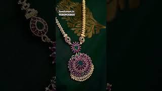 TRADITIONAL TEMPTATION! | Ruby Emerald Gold Chain Pendant | South Indian Jewellery #jewellery #new