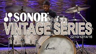 Sonor Vintage Series Drum Set 22/10/12/14/16 with Tom Mount - Vintage Pearl (VT-522WMVPRL)