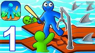 Zombie Raft - Gameplay Walkthrough Part 1 Stickman Zombie Raft Survival Adventure (iOS, Android)