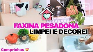 FAXINA PESADA NA COZINHA, CASA LIMPÍSSIMA, DECOREI E FICOU LINDO