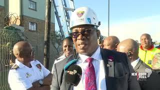 Lesufi inspects damage in Randfontein after freak storm