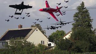 Vintage Aircraft Flybys Over The Tree Tops at Duxford Battle Of Britain Airshow 2023