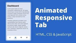 Create Animated Responsive Tab using HTML, CSS & JavaScript