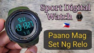 Paano Mag Set/Adjust Ng Relo  | Digital Watch Time & Date Settings (Tagalog)