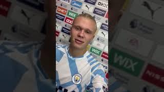 Erling Haaland React to His First Hattrick for Man City - Crystal Palace #erlinghaaland