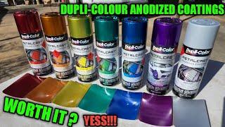 Duplicolour Metalcast Anodized Coating paints sprayed out and reviewed! AWESOME  COLOURS 