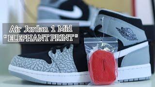 Air Jordan 1 mid “elephant print” unboxing & review