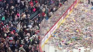 WATCH Record 29,635 Bears Tossed In 2018 Teddy Bear Toss Calgary Hitmen