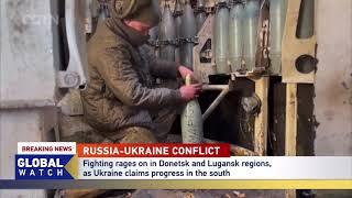 Fighting rages on in Donetsk and Lugansk regions, as Ukraine claims progress in the south