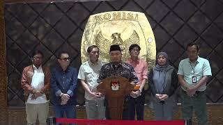 Plt. Ketua KPU Mochammad Afifuddin - Konferensi Pers KPU 4 Juli 2024