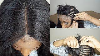 WATCH ME SEW IN LACE CLOSURE ON MY HEAD ||DIY  || YOLISSA HAIR