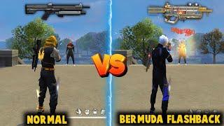 NEW TROGON - BERMUDA FLASHBACK VS WITHOUT SKIN DAMAGE ABILITY TEST| BERMUDA FLASHBACK - FREE FIRE