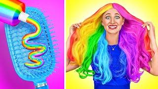 FANTASTIC BEAUTY HACKS AND MAKEUP TRENDS || From Nerd to Popular | Cool Hair Dyeing Tips by 123 GO!