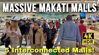 4K  MAKATI CITY MALLS 2024 | 5 Interconnected Shopping Malls in Metro Manila, Philippines
