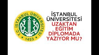 İstanbul Üniversitesi uzaktan eğitim diplomasında ne yazıyor? #AUZEF