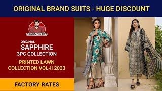 Original Sapphire 3 Piece Printed Lawn Collection 2023 - Available at Cheap Price #WholesaleClothing