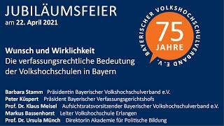 75 Jahre bvv: Die verfassungsrechtliche Bedeutung der Volkshochschulen in Bayern | bvv (Edited)