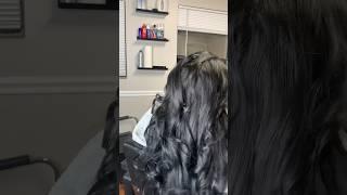 Blowout using Matrix Mega Sleek Shampoo/Conditioner & Blow Down Cream. #blowouthair #blowout