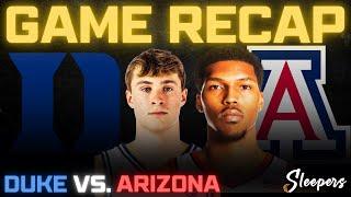 Duke Vs. Arizona Full Game Recap!