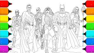 Digital Drawing Justice League for Coloring Pages _Timelapse