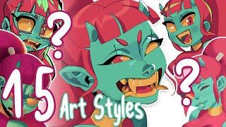 Where i've been - 15 MORE Art Styles Challenge