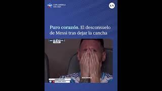 El desconsuelo de Messi tras dejar la cancha