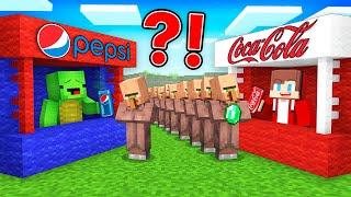 JJ and Mikey COCA COLA vs PEPSI COLA Shop Battle in Minecraft   Maizen