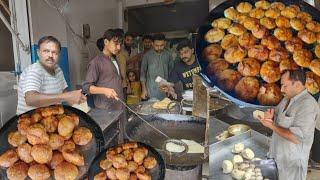 Lahori Qeema Kachori Recipe | Non Stop Making Keema Kachori In Karachi | karachi Street Food pk