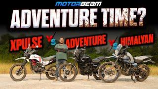 Hero Xpulse Pro vs Yezdi Adventure vs Royal Enfield Himalayan 450 - Pure Adventure Time! | MotorBeam