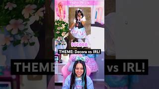 THEME: DECORA in Dress to Impress vs IRL!  #dresstoimpress #roblox #dti