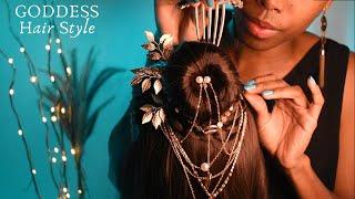 ASMR EXTREME Tingling & DELICATE Hair Styling _ 2 Styles (scalp massage, comb, brush...)