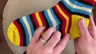 Sock Knitting: Picking up Heel Flap Stitches with a Garter Stitch Edge